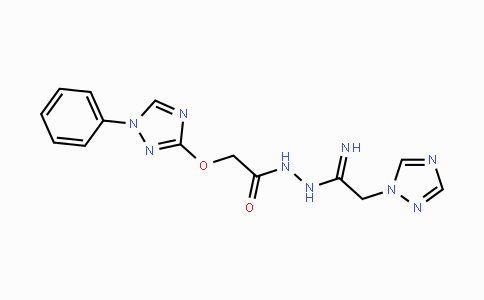 CAS No. 338395-50-9, 2-[(1-Phenyl-1H-1,2,4-triazol-3-yl)oxy]-N'-[2-(1H-1,2,4-triazol-1-yl)ethanimidoyl]acetohydrazide