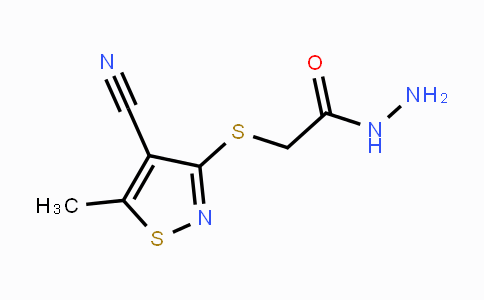 CAS No. 338395-68-9, 2-[(4-Cyano-5-methyl-3-isothiazolyl)sulfanyl]acetohydrazide