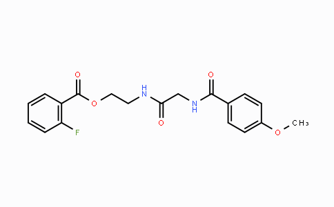 CAS No. 338396-52-4, 2-({2-[(4-Methoxybenzoyl)amino]acetyl}amino)ethyl 2-fluorobenzenecarboxylate