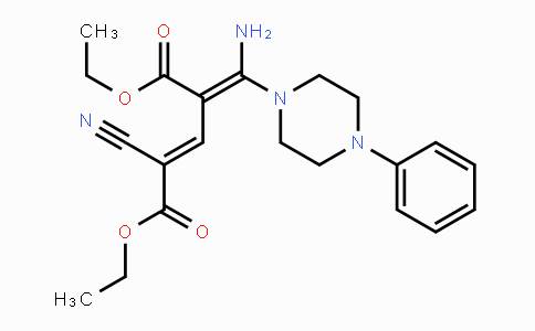 CAS No. 338396-62-6, Diethyl 4-[amino(4-phenylpiperazino)methylene]-2-cyano-2-pentenedioate