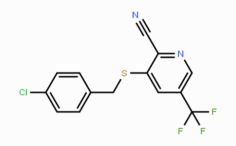 CAS No. 338396-81-9, 3-[(4-Chlorobenzyl)sulfanyl]-5-(trifluoromethyl)-2-pyridinecarbonitrile