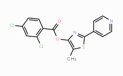 CAS No. 338398-90-6, 5-Methyl-2-(4-pyridinyl)-1,3-thiazol-4-yl 2,4-dichlorobenzenecarboxylate