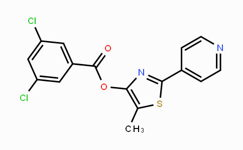 CAS No. 338398-92-8, 5-Methyl-2-(4-pyridinyl)-1,3-thiazol-4-yl 3,5-dichlorobenzenecarboxylate