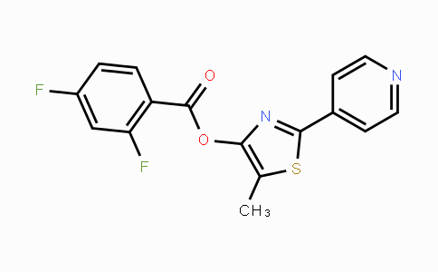 CAS No. 338398-93-9, 5-Methyl-2-(4-pyridinyl)-1,3-thiazol-4-yl 2,4-difluorobenzenecarboxylate