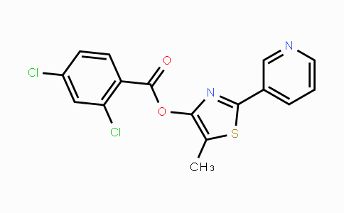 CAS No. 338398-95-1, 5-Methyl-2-(3-pyridinyl)-1,3-thiazol-4-yl 2,4-dichlorobenzenecarboxylate