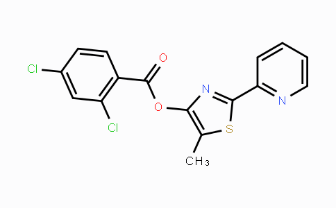 CAS No. 338399-04-5, 5-Methyl-2-(2-pyridinyl)-1,3-thiazol-4-yl 2,4-dichlorobenzenecarboxylate