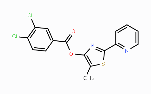 CAS No. 338399-10-3, 5-Methyl-2-(2-pyridinyl)-1,3-thiazol-4-yl 3,4-dichlorobenzenecarboxylate