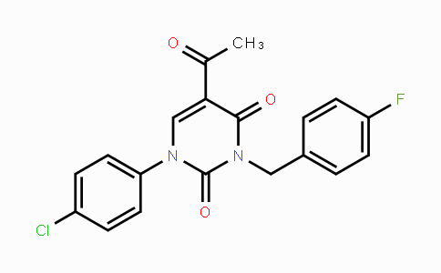 CAS No. 338770-01-7, 5-Acetyl-1-(4-chlorophenyl)-3-(4-fluorobenzyl)-2,4(1H,3H)-pyrimidinedione