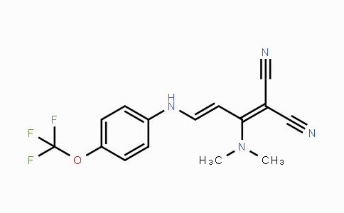 CAS No. 338773-50-5, 2-{1-(Dimethylamino)-3-[4-(trifluoromethoxy)anilino]-2-propenylidene}malononitrile