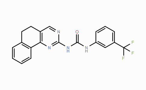 CAS No. 338774-92-8, N-(5,6-Dihydrobenzo[h]quinazolin-2-yl)-N'-[3-(trifluoromethyl)phenyl]urea