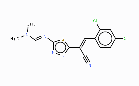 CAS No. 338775-23-8, N'-{5-[1-Cyano-2-(2,4-dichlorophenyl)vinyl]-1,3,4-thiadiazol-2-yl}-N,N-dimethyliminoformamide
