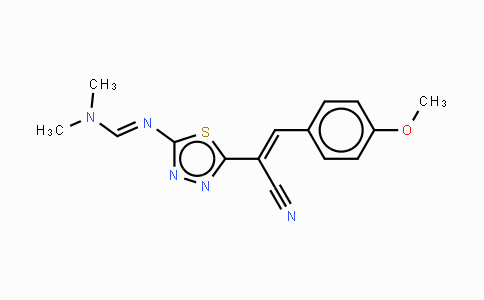 338775-59-0 | N'-{5-[1-Cyano-2-(4-methoxyphenyl)vinyl]-1,3,4-thiadiazol-2-yl}-N,N-dimethyliminoformamide