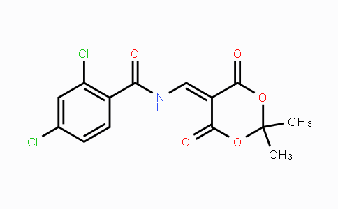 CAS No. 477885-66-8, 2,4-Dichloro-N-[(2,2-dimethyl-4,6-dioxo-1,3-dioxan-5-yliden)methyl]benzenecarboxamide