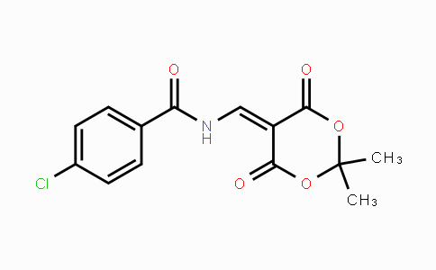 CAS No. 477885-69-1, 4-Chloro-N-[(2,2-dimethyl-4,6-dioxo-1,3-dioxan-5-yliden)methyl]benzenecarboxamide