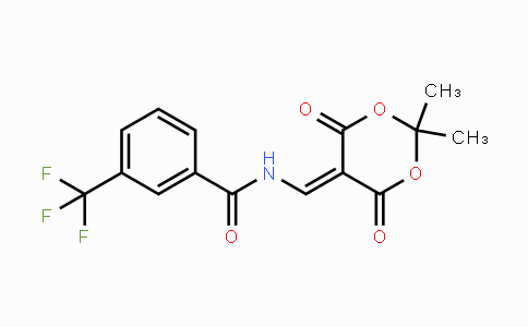 CAS No. 477885-72-6, N-[(2,2-Dimethyl-4,6-dioxo-1,3-dioxan-5-yliden)methyl]-3-(trifluoromethyl)benzenecarboxamide