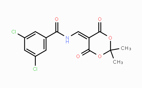 CAS No. 477885-74-8, 3,5-Dichloro-N-[(2,2-dimethyl-4,6-dioxo-1,3-dioxan-5-yliden)methyl]benzenecarboxamide