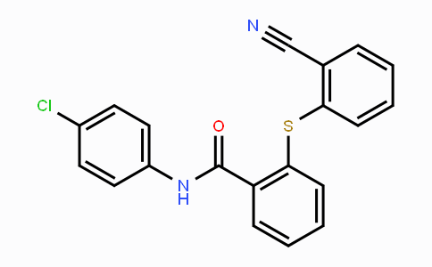 CAS No. 477885-76-0, N-(4-Chlorophenyl)-2-[(2-cyanophenyl)sulfanyl]benzenecarboxamide