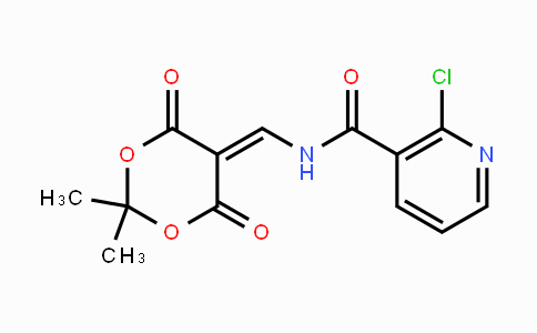 CAS No. 477885-88-4, 2-Chloro-N-[(2,2-dimethyl-4,6-dioxo-1,3-dioxan-5-yliden)methyl]nicotinamide