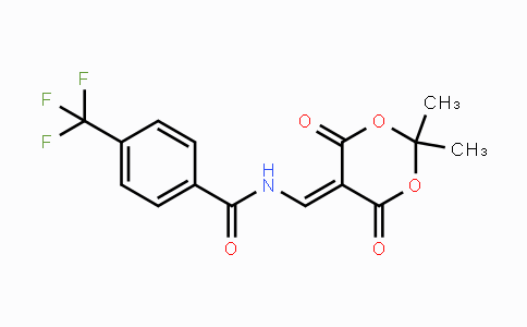 CAS No. 477885-90-8, N-[(2,2-Dimethyl-4,6-dioxo-1,3-dioxan-5-yliden)methyl]-4-(trifluoromethyl)benzenecarboxamide