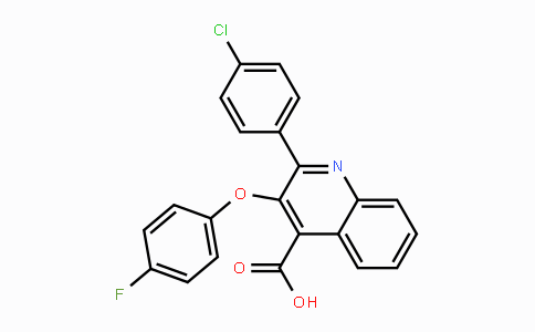 CAS No. 400079-77-8, 2-(4-Chlorophenyl)-3-(4-fluorophenoxy)-4-quinolinecarboxylic acid