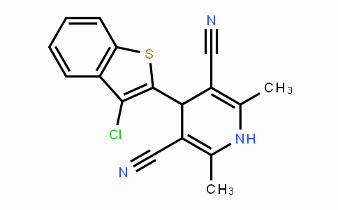 CAS No. 477886-59-2, 4-(3-Chloro-1-benzothiophen-2-yl)-2,6-dimethyl-1,4-dihydro-3,5-pyridinedicarbonitrile
