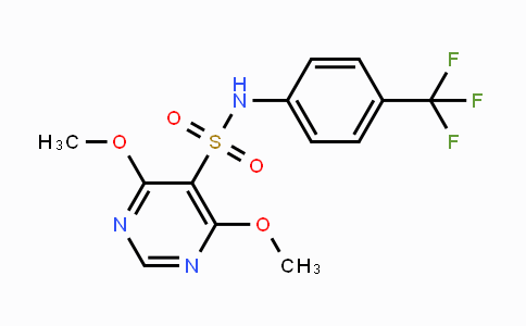 CAS No. 861208-73-3, 4,6-Dimethoxy-N-[4-(trifluoromethyl)phenyl]-5-pyrimidinesulfonamide