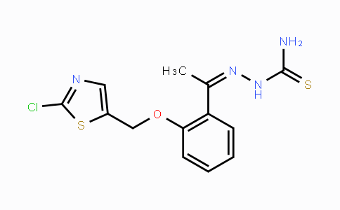 CAS No. 477886-88-7, 2-((Z)-1-{2-[(2-Chloro-1,3-thiazol-5-yl)methoxy]phenyl}ethylidene)-1-hydrazinecarbothioamide