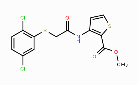 CAS No. 477887-65-3, Methyl 3-({2-[(2,5-dichlorophenyl)sulfanyl]acetyl}amino)-2-thiophenecarboxylate