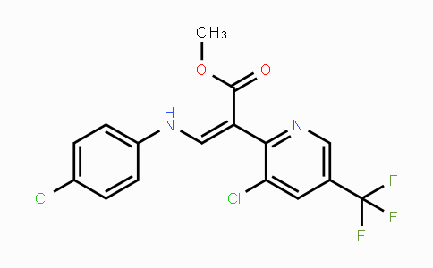 CAS No. 477888-03-2, Methyl (Z)-3-(4-chloroanilino)-2-[3-chloro-5-(trifluoromethyl)-2-pyridinyl]-2-propenoate