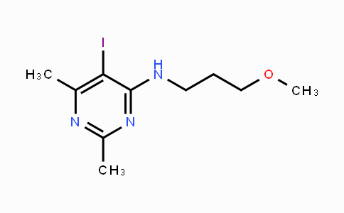 CAS No. 477888-24-7, N-(5-Iodo-2,6-dimethyl-4-pyrimidinyl)-N-(3-methoxypropyl)amine