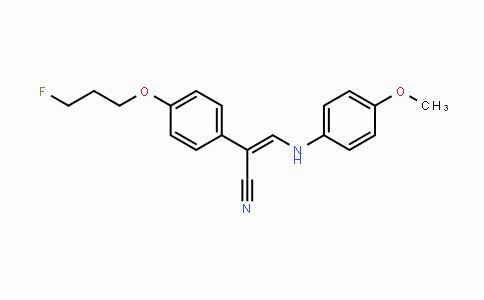 CAS No. 1164505-54-7, (Z)-2-[4-(3-Fluoropropoxy)phenyl]-3-(4-methoxyanilino)-2-propenenitrile