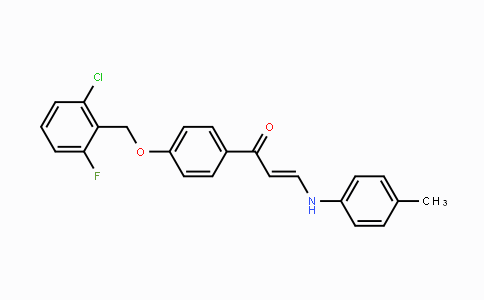 CAS No. 477888-41-8, (E)-1-{4-[(2-Chloro-6-fluorobenzyl)oxy]phenyl}-3-(4-toluidino)-2-propen-1-one