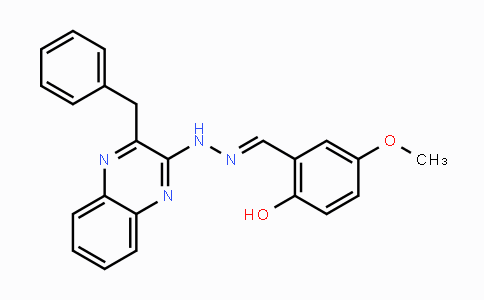 CAS No. 477888-94-1, 2-Hydroxy-5-methoxybenzenecarbaldehyde N-(3-benzyl-2-quinoxalinyl)hydrazone