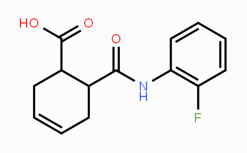 CAS No. 346446-20-6, 6-[(2-Fluoroanilino)carbonyl]-3-cyclohexene-1-carboxylic acid