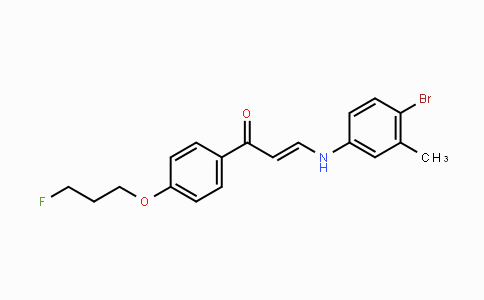 CAS No. 477889-13-7, (E)-3-(4-Bromo-3-methylanilino)-1-[4-(3-fluoropropoxy)phenyl]-2-propen-1-one