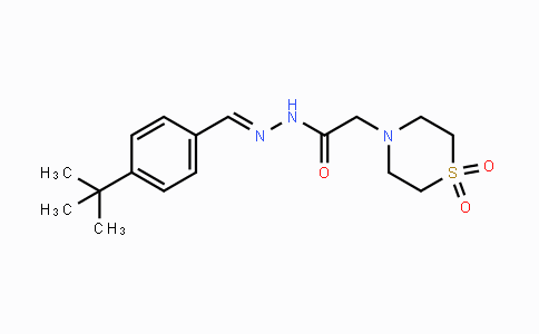 CAS No. 477889-98-8, N'-{(E)-[4-(tert-Butyl)phenyl]methylidene}-2-(1,1-dioxo-1lambda~6~,4-thiazinan-4-yl)acetohydrazide
