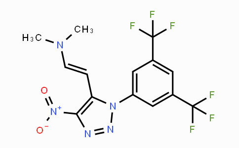 CAS No. 477890-37-2, (E)-2-{1-[3,5-Bis(trifluoromethyl)phenyl]-4-nitro-1H-1,2,3-triazol-5-yl}-N,N-dimethyl-1-ethenamine