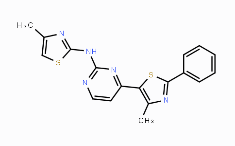 CAS No. 1823183-21-6, N-(4-Methyl-1,3-thiazol-2-yl)-4-(4-methyl-2-phenyl-1,3-thiazol-5-yl)pyrimidin-2-amine