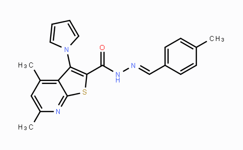 CAS No. 478029-11-7, 4,6-Dimethyl-N'-[(E)-(4-methylphenyl)methylidene]-3-(1H-pyrrol-1-yl)thieno[2,3-b]pyridine-2-carbohydrazide