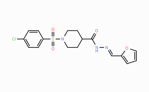 CAS No. 478030-78-3, 1-[(4-Chlorophenyl)sulfonyl]-N'-[(E)-2-furylmethylidene]-4-piperidinecarbohydrazide
