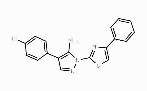 CAS No. 955964-25-7, 4-(4-Chlorophenyl)-1-(4-phenyl-1,3-thiazol-2-yl)-1H-pyrazol-5-amine