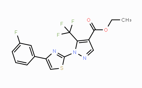 CAS No. 385416-11-5, Ethyl 1-[4-(3-fluorophenyl)-1,3-thiazol-2-yl]-5-(trifluoromethyl)-1H-pyrazole-4-carboxylate