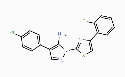 CAS No. 956193-95-6, 4-(4-Chlorophenyl)-1-[4-(2-fluorophenyl)-1,3-thiazol-2-yl]-1H-pyrazol-5-amine