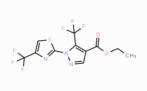 CAS No. 956193-97-8, Ethyl 5-(trifluoromethyl)-1-[4-(trifluoromethyl)-1,3-thiazol-2-yl]-1H-pyrazole-4-carboxylate