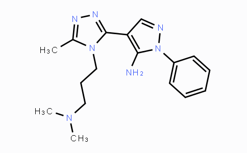 MC117538 | 329901-30-6 | 4-{4-[3-(Dimethylamino)propyl]-5-methyl-4H-1,2,4-triazol-3-yl}-1-phenyl-1H-pyrazol-5-amine