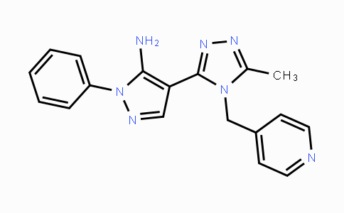 CAS No. 956193-98-9, 4-[5-Methyl-4-(4-pyridinylmethyl)-4H-1,2,4-triazol-3-yl]-1-phenyl-1H-pyrazol-5-amine