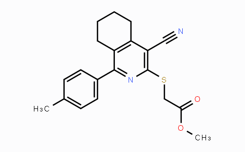 CAS No. 861209-23-6, Methyl 2-{[4-cyano-1-(4-methylphenyl)-5,6,7,8-tetrahydro-3-isoquinolinyl]sulfanyl}acetate