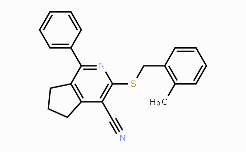 CAS No. 439096-31-8, 3-[(2-Methylbenzyl)sulfanyl]-1-phenyl-6,7-dihydro-5H-cyclopenta[c]pyridine-4-carbonitrile