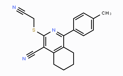 CAS No. 439096-33-0, 3-[(Cyanomethyl)sulfanyl]-1-(4-methylphenyl)-5,6,7,8-tetrahydro-4-isoquinolinecarbonitrile