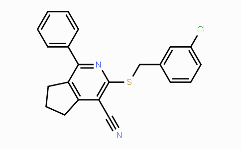 CAS No. 439096-38-5, 3-[(3-Chlorobenzyl)sulfanyl]-1-phenyl-6,7-dihydro-5H-cyclopenta[c]pyridine-4-carbonitrile